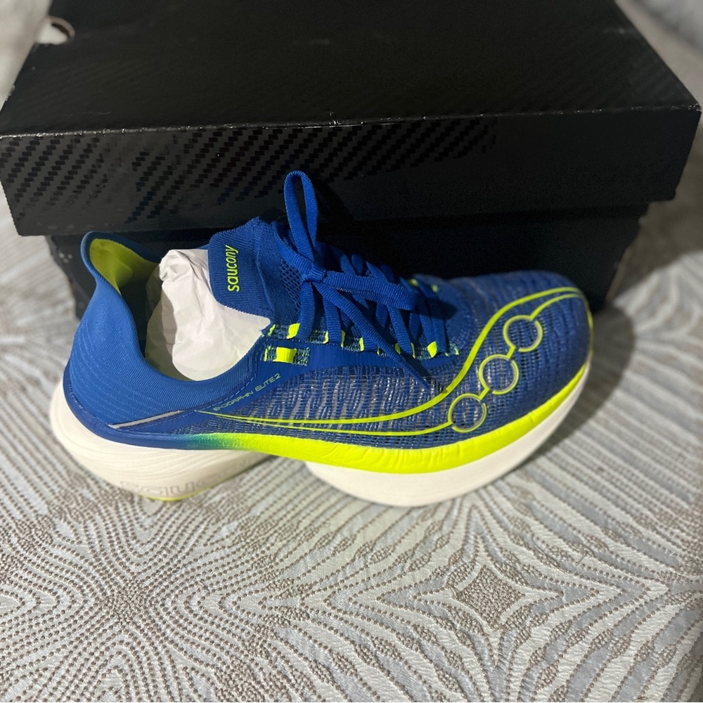 Saucony Blue and Neon Green Women's Shoes